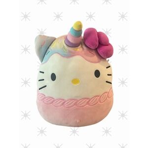NWOT Squishmallow Hello Kitty Unicorn Pink Cupcake Large 16" KellyToy Sanrio2022